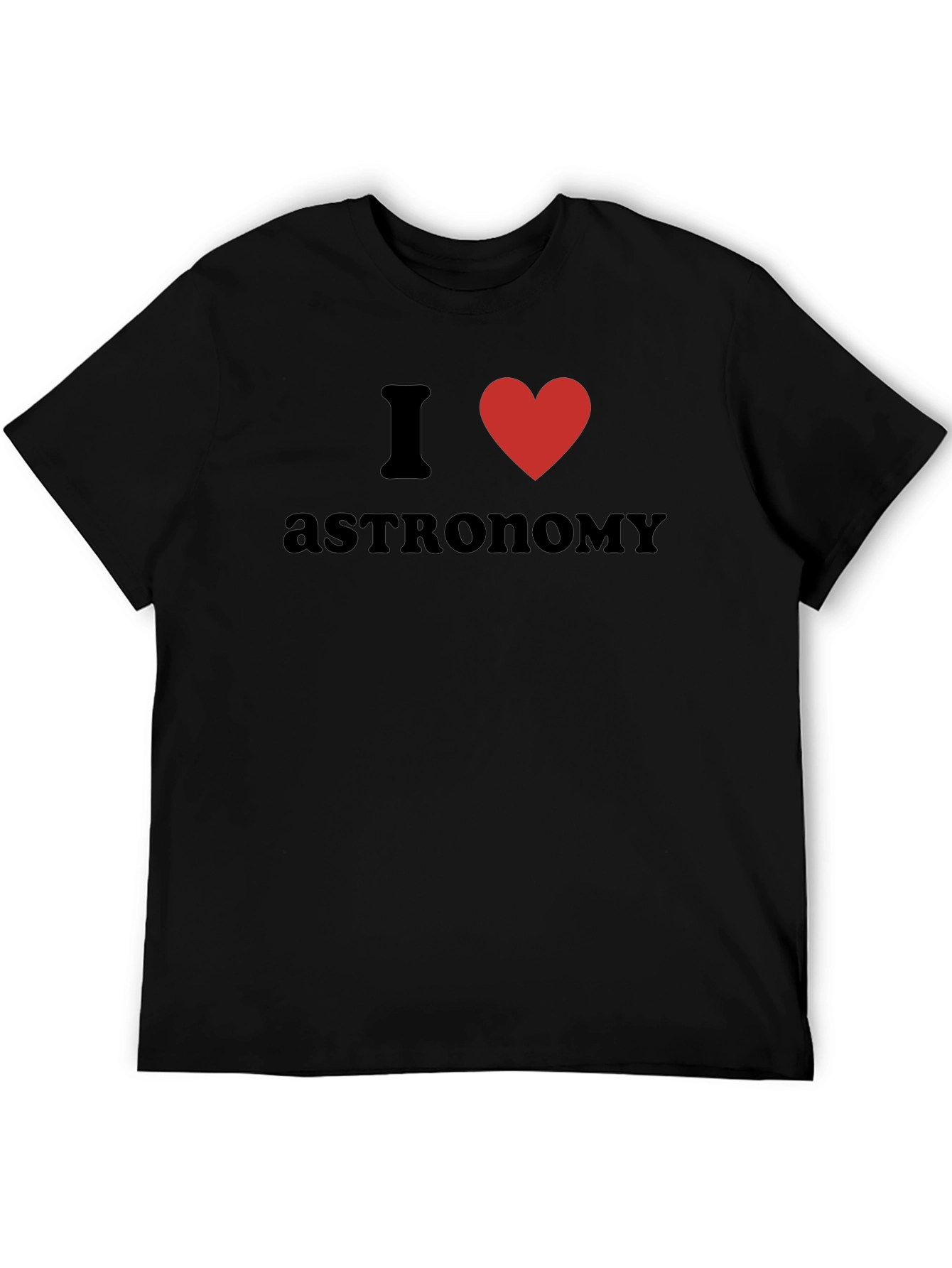 I Love Astronomy T-Shirt - Black