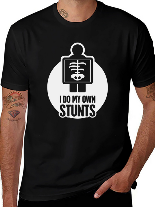 I Do My Own Stunts Skeleton Graphic T-Shirt