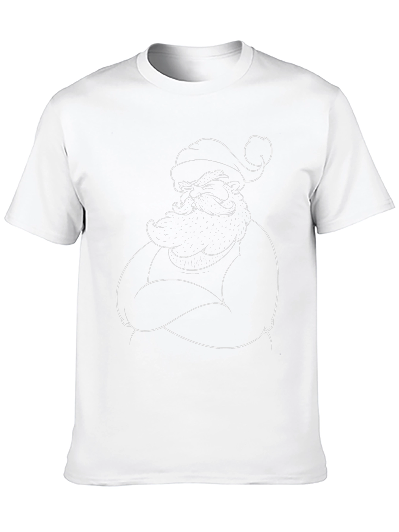 Grumpy Santa Graphic Tee - Black