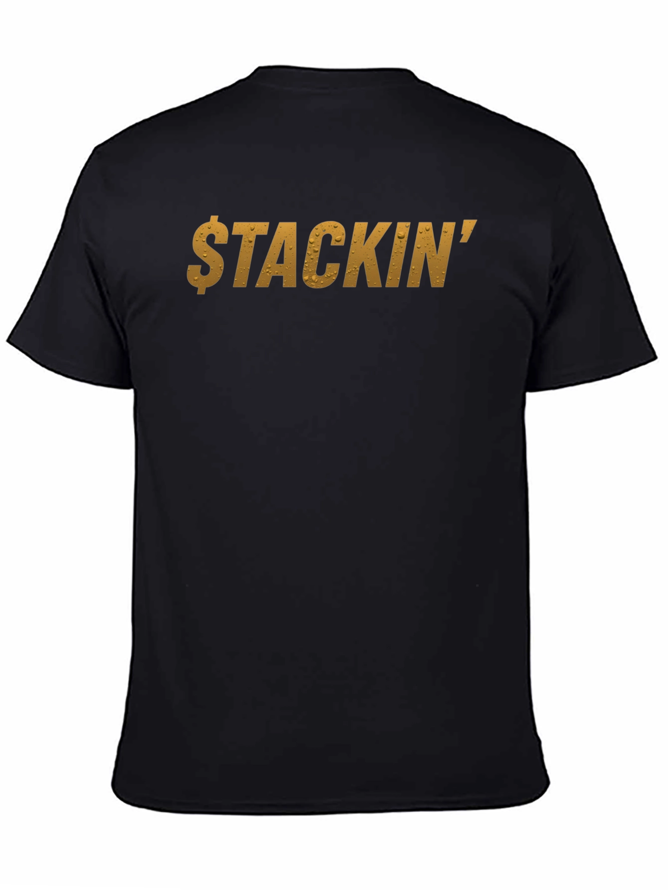 Stackin Graphic Print Mens Black T-Shirt