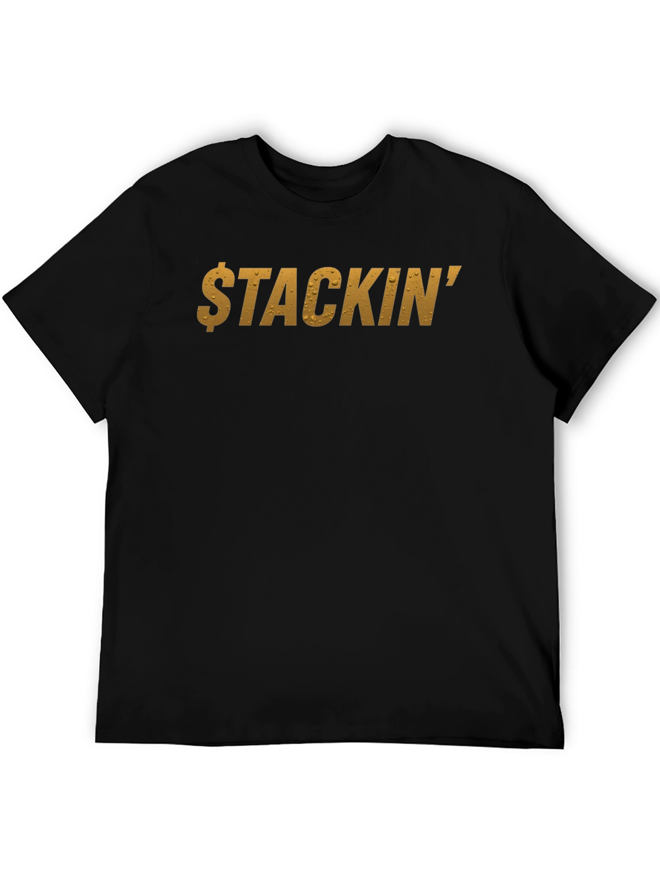 Stackin Graphic Print Mens Black T-Shirt