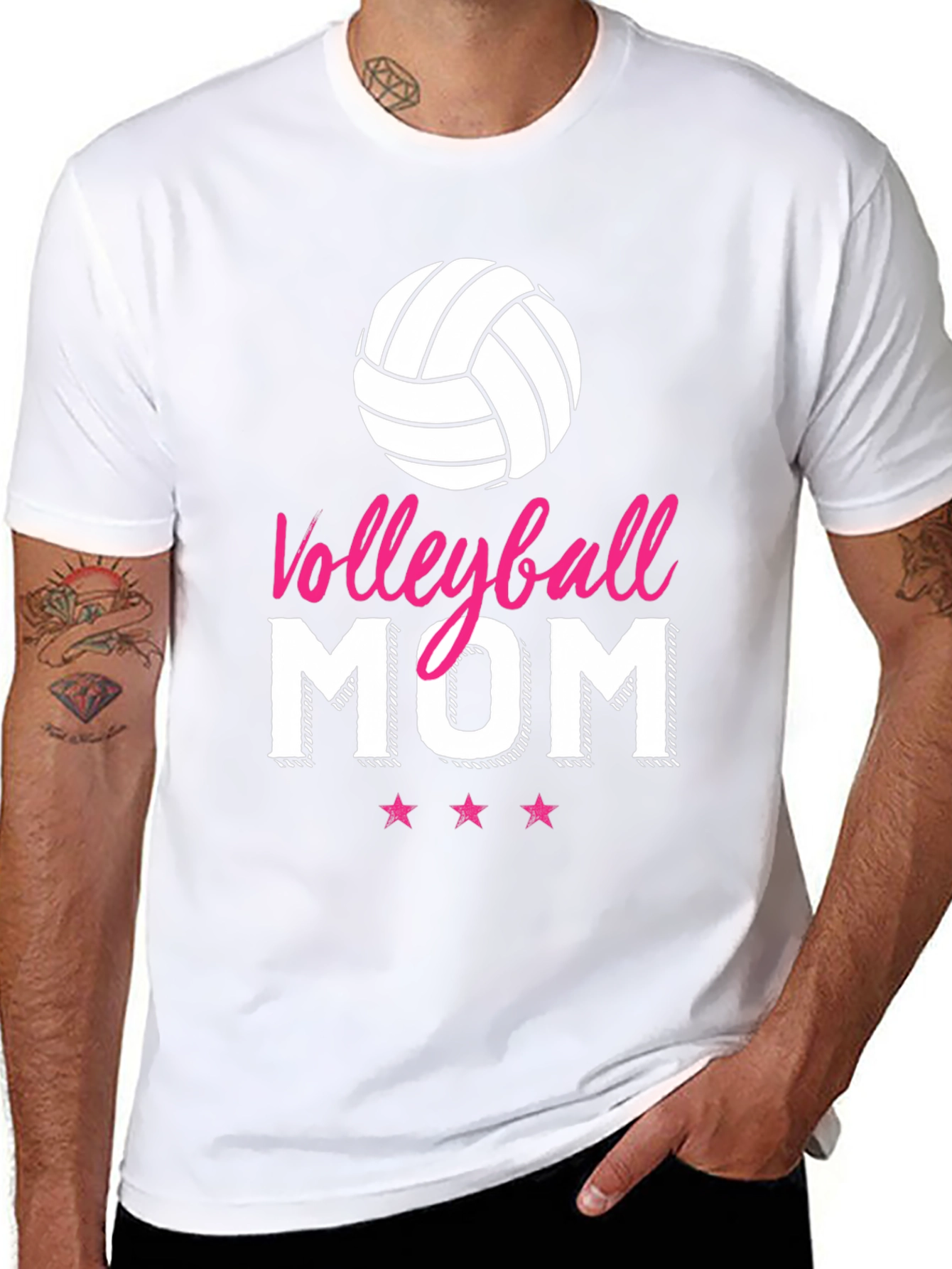 Volleyball Mom Graphic T-Shirt - Black