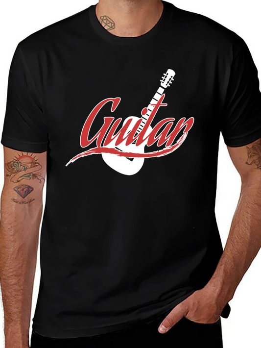 Guitar Graphic Tee - Classic Rock Style Shirt
