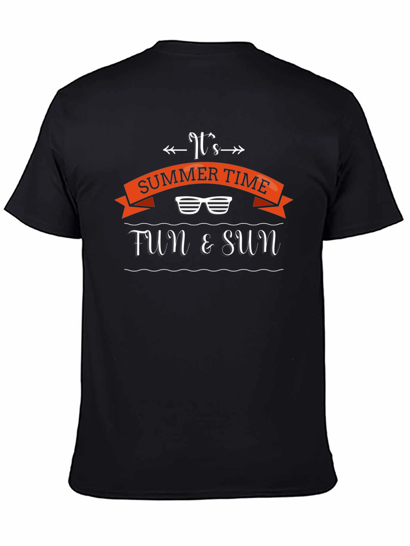 Summer Time Fun & Sun Black T-Shirt