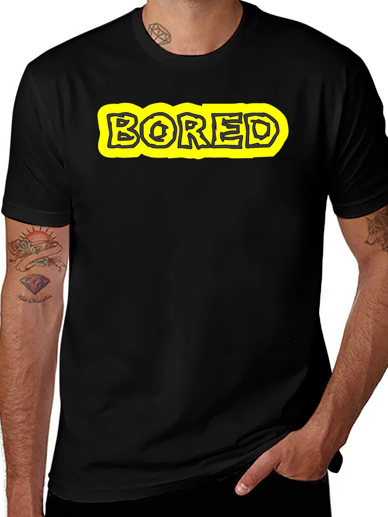 Bored Graphic Tee - Casual Cotton T-Shirt