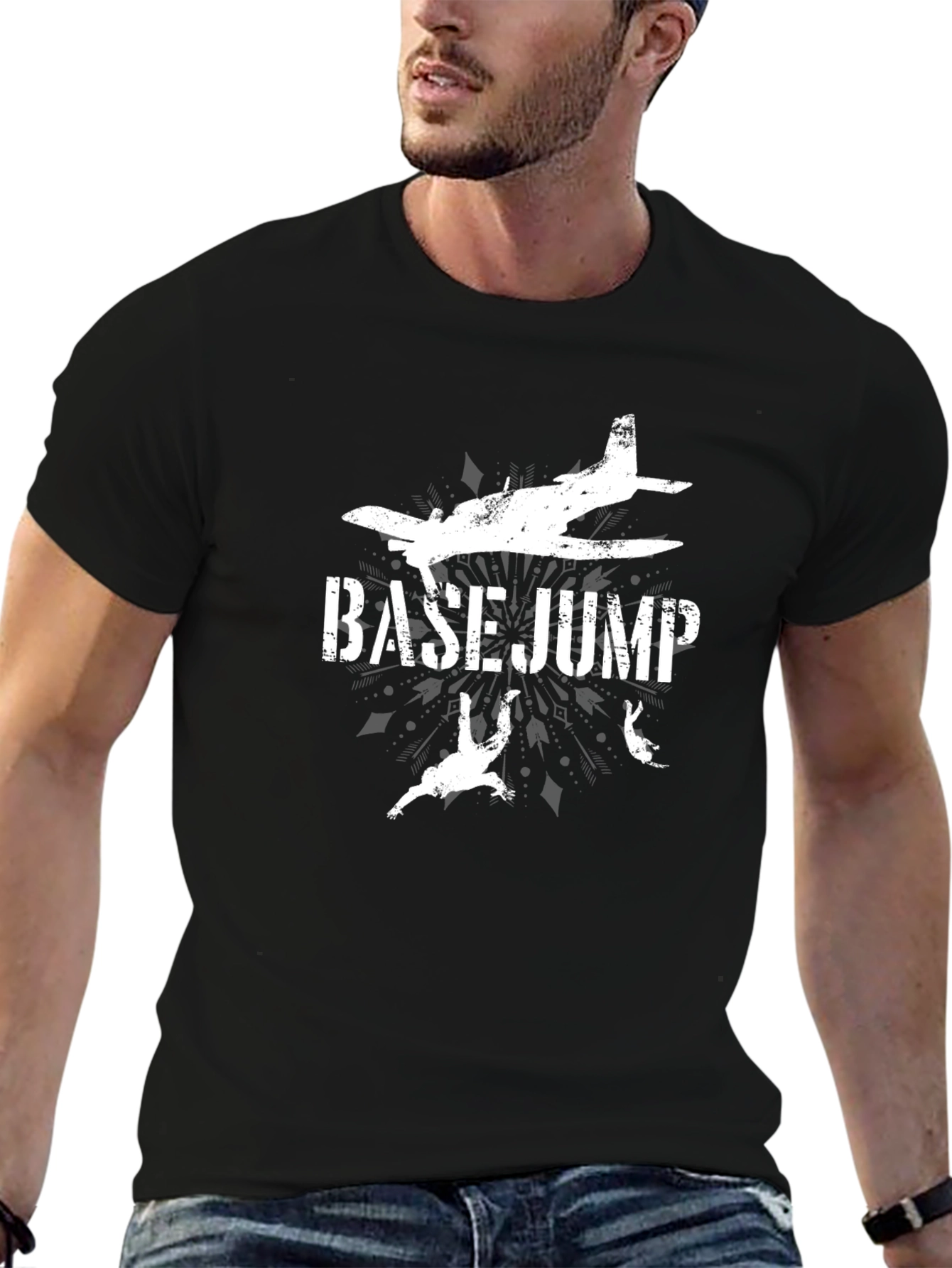 BASE JUMP Tee - Skydiving Plane Design