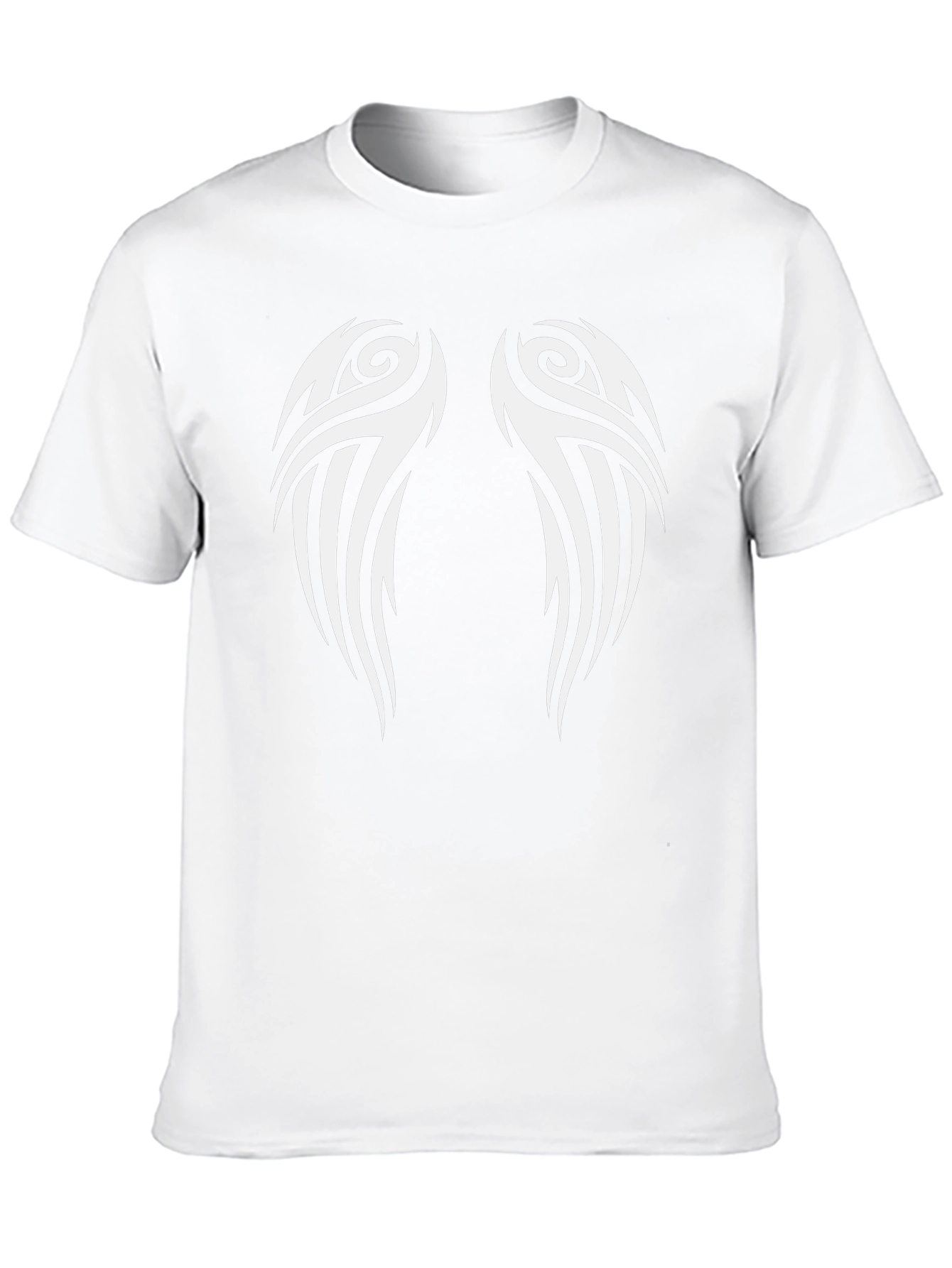 Tribal Wing Graphic Tee - Black Cotton Blend
