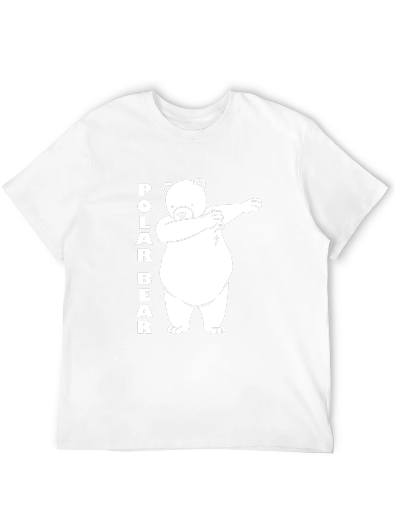 Dabbing Polar Bear Graphic Tee - Black Cotton T-Shirt