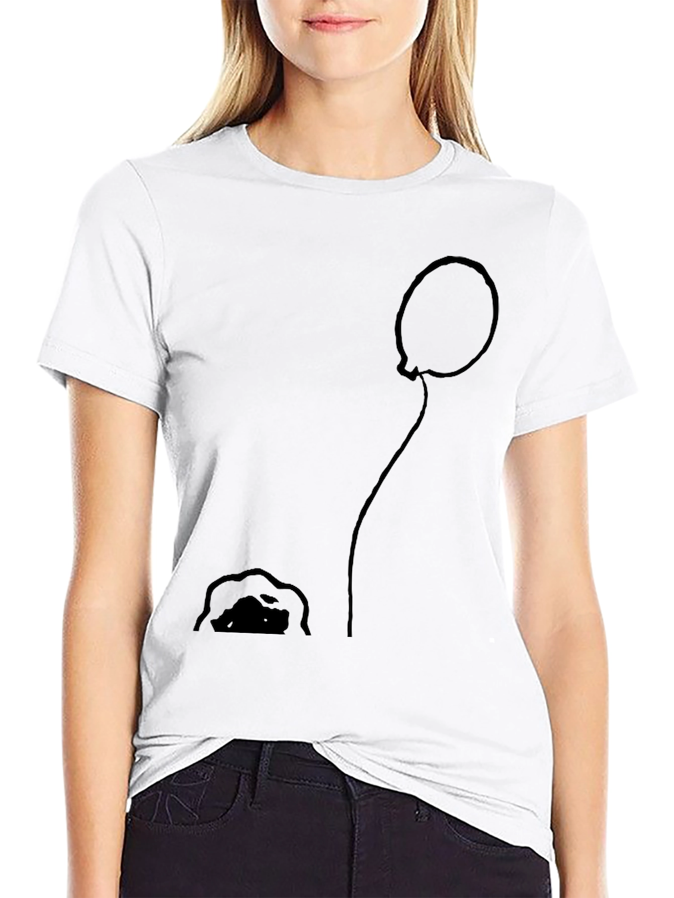 Balloon and Mound Black Graphic Tee