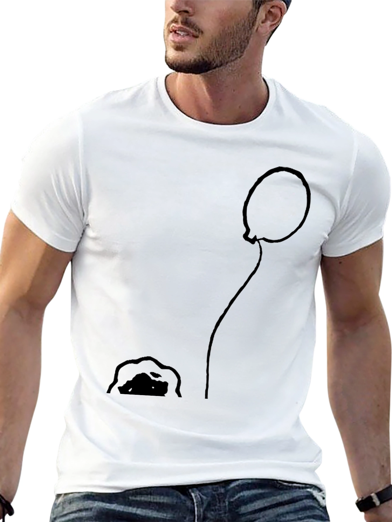 Balloon and Mound Black Graphic Tee