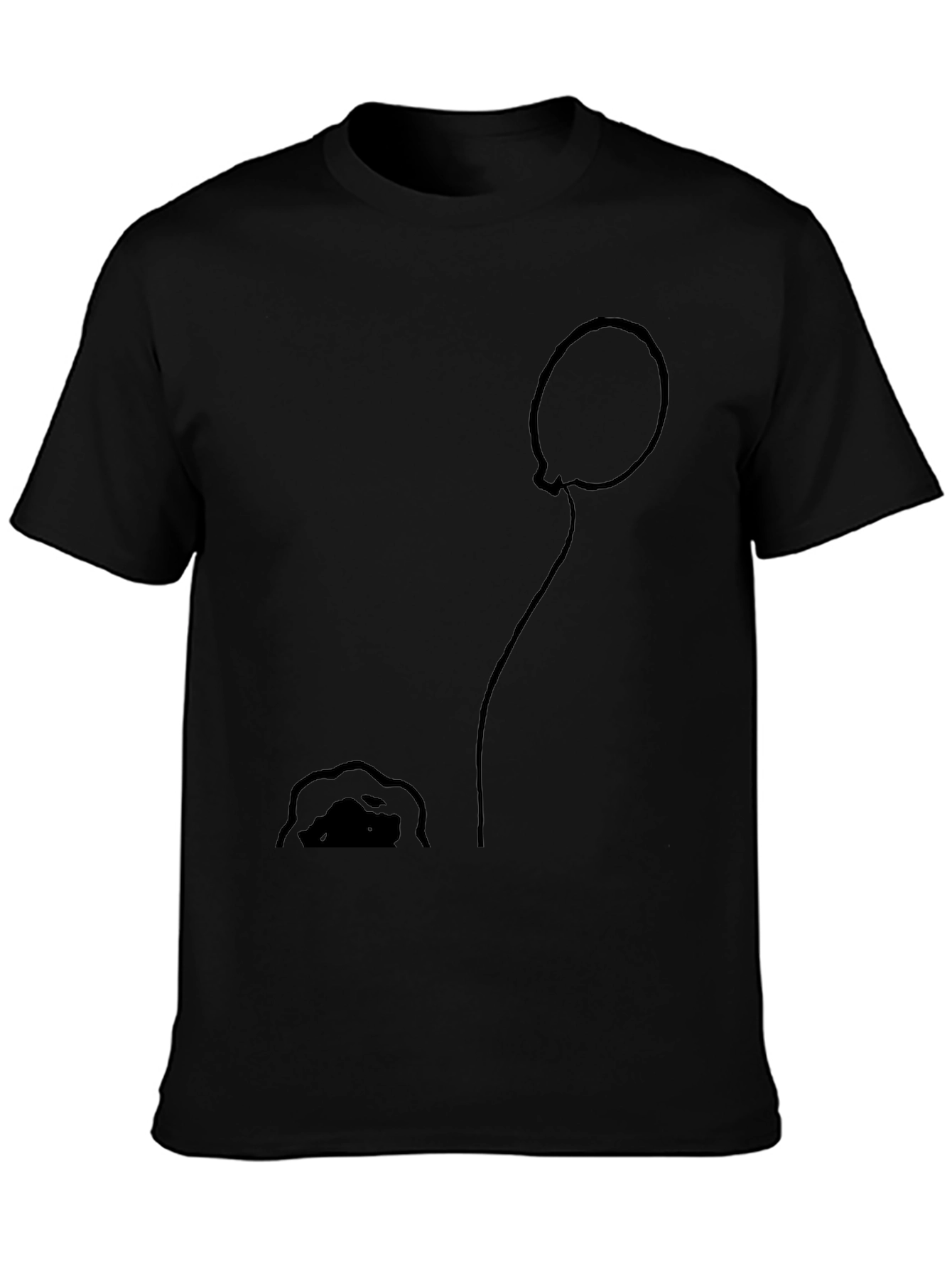 Balloon and Mound Black Graphic Tee