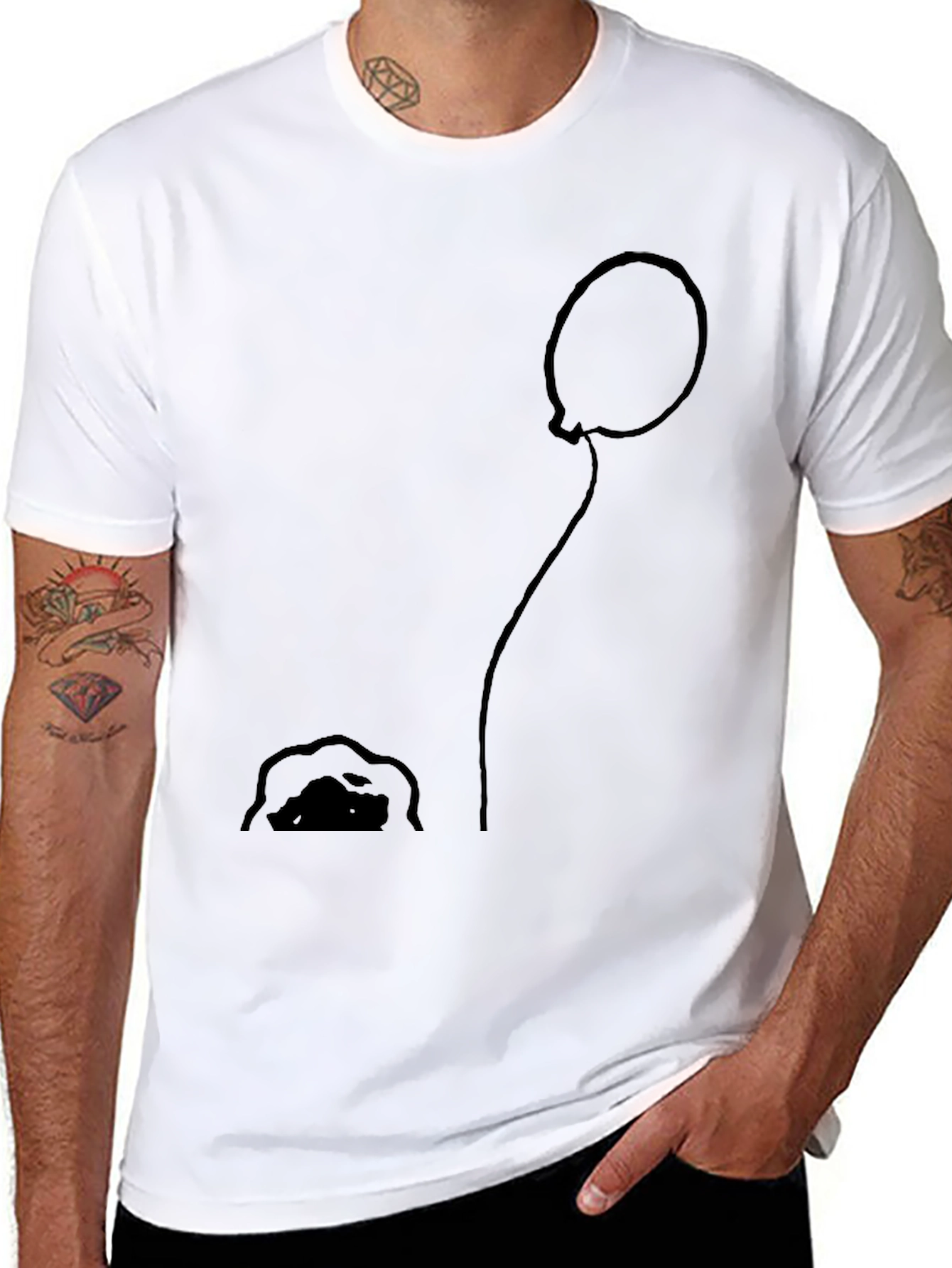 Balloon and Mound Black Graphic Tee
