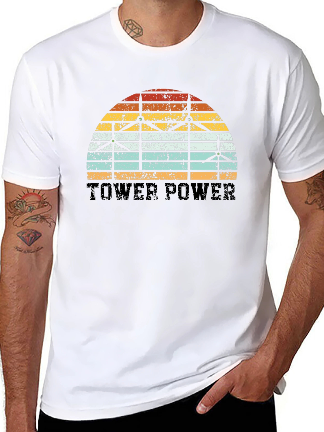 Tower Power Wind Turbine Graphic Tee