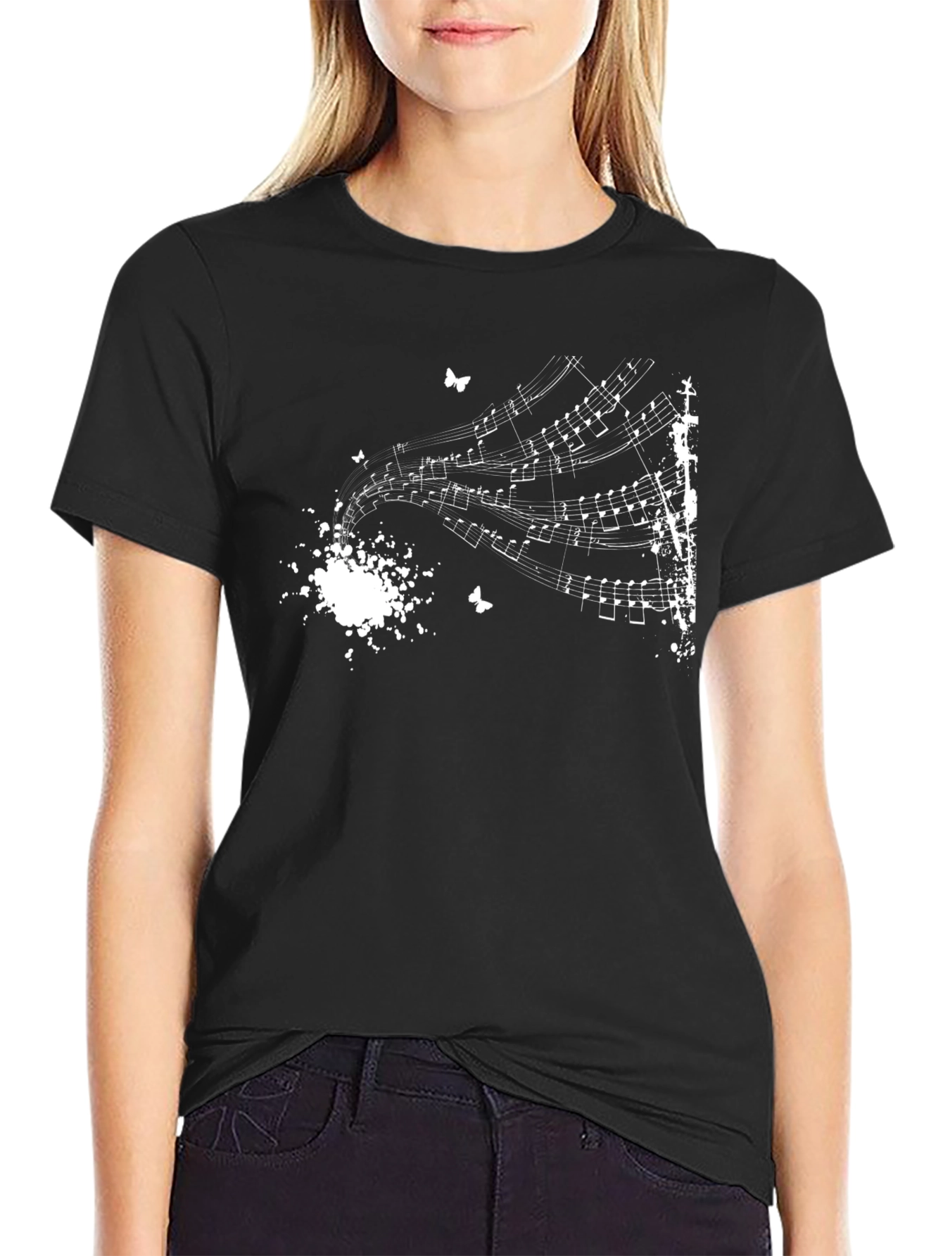 Music Notes T-Shirt - Artistic Design