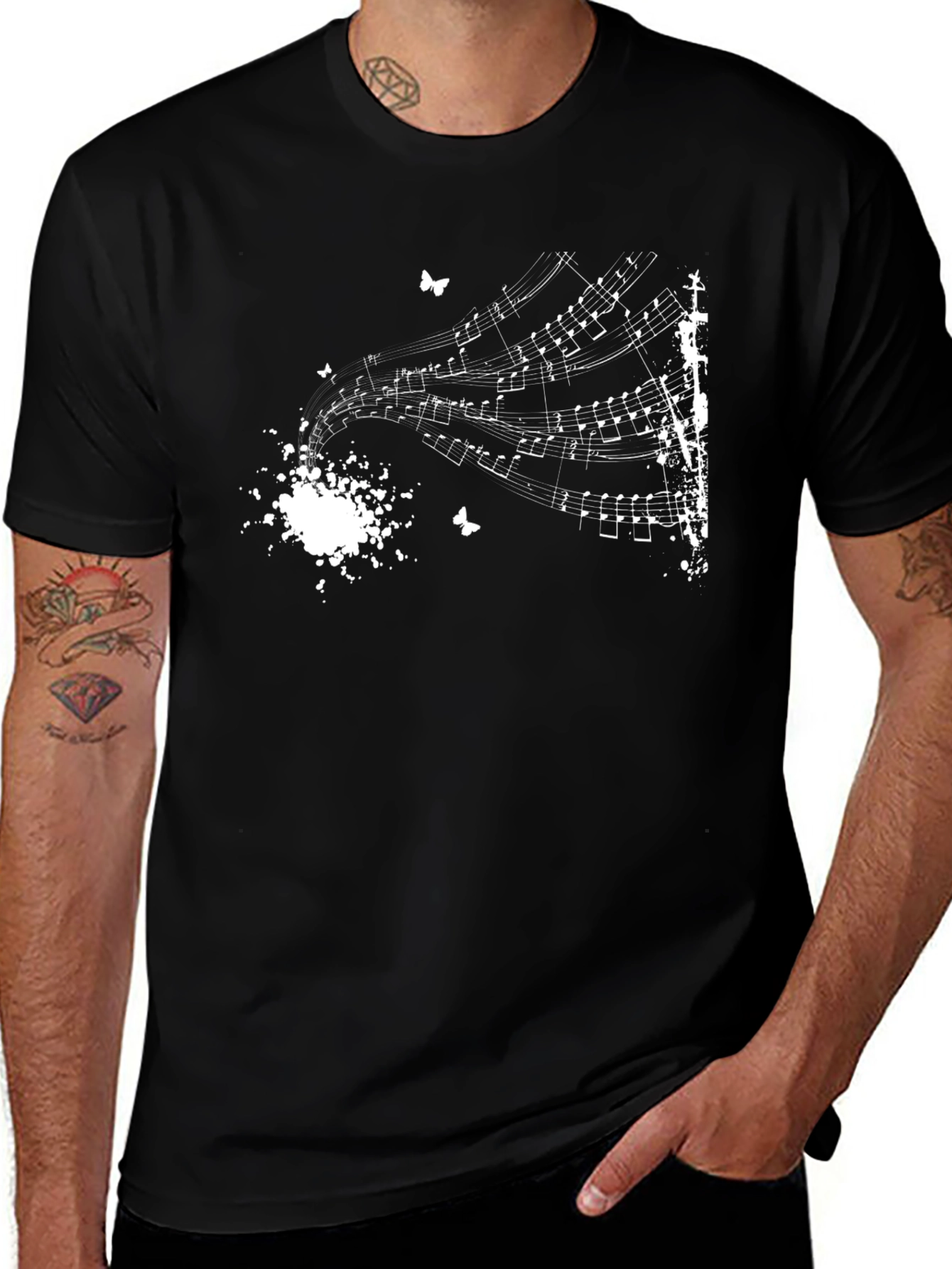 Music Notes T-Shirt - Artistic Design