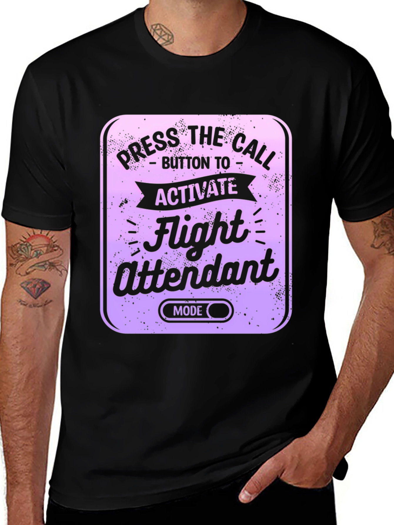 Flight Attendant Mode T-Shirt - Novelty Airplane Humor