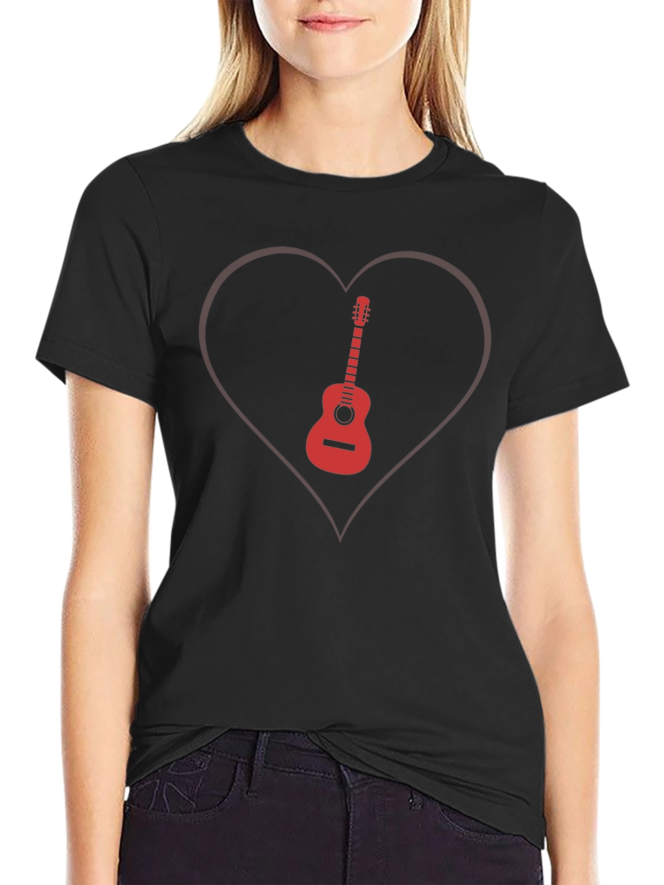 Guitar Heart Graphic Tee - Musicians Love