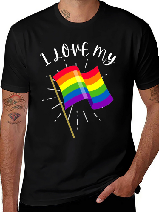 I Love My Rainbow Flag Graphic Tee