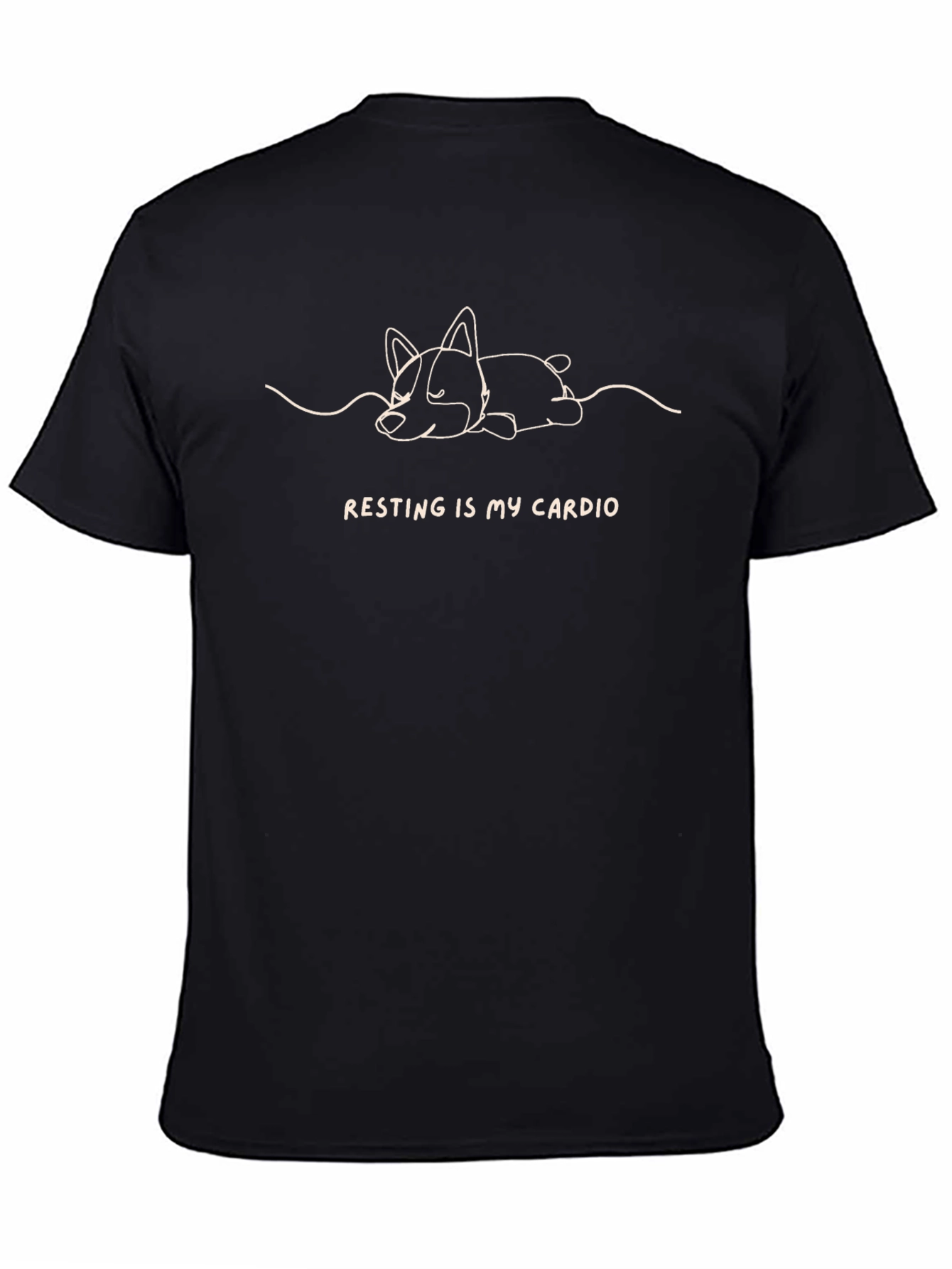 Resting is My Cardio Black T-Shirt