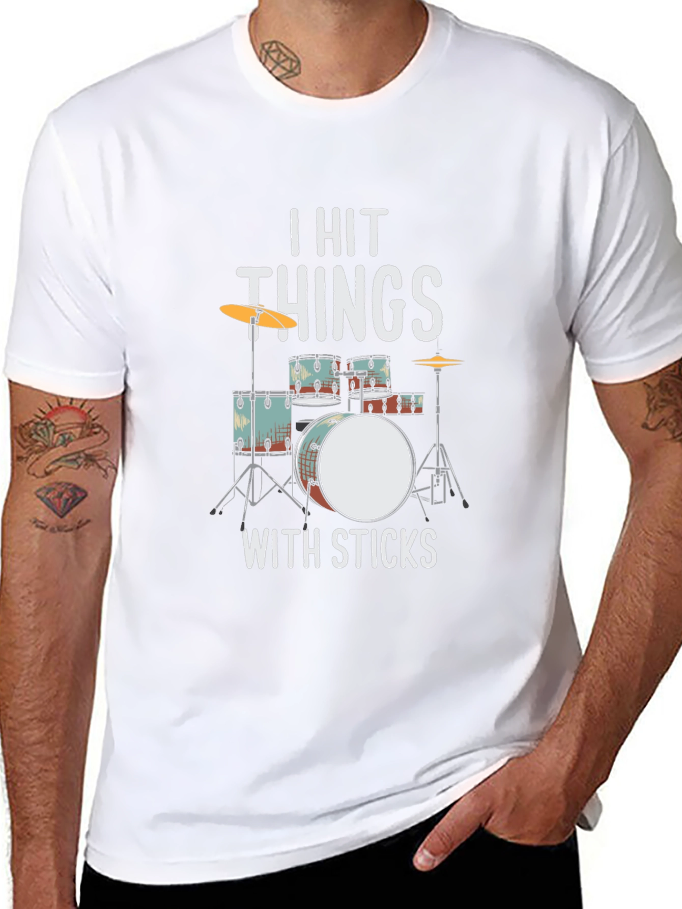 I Hit Things With Sticks Drummer T-Shirt