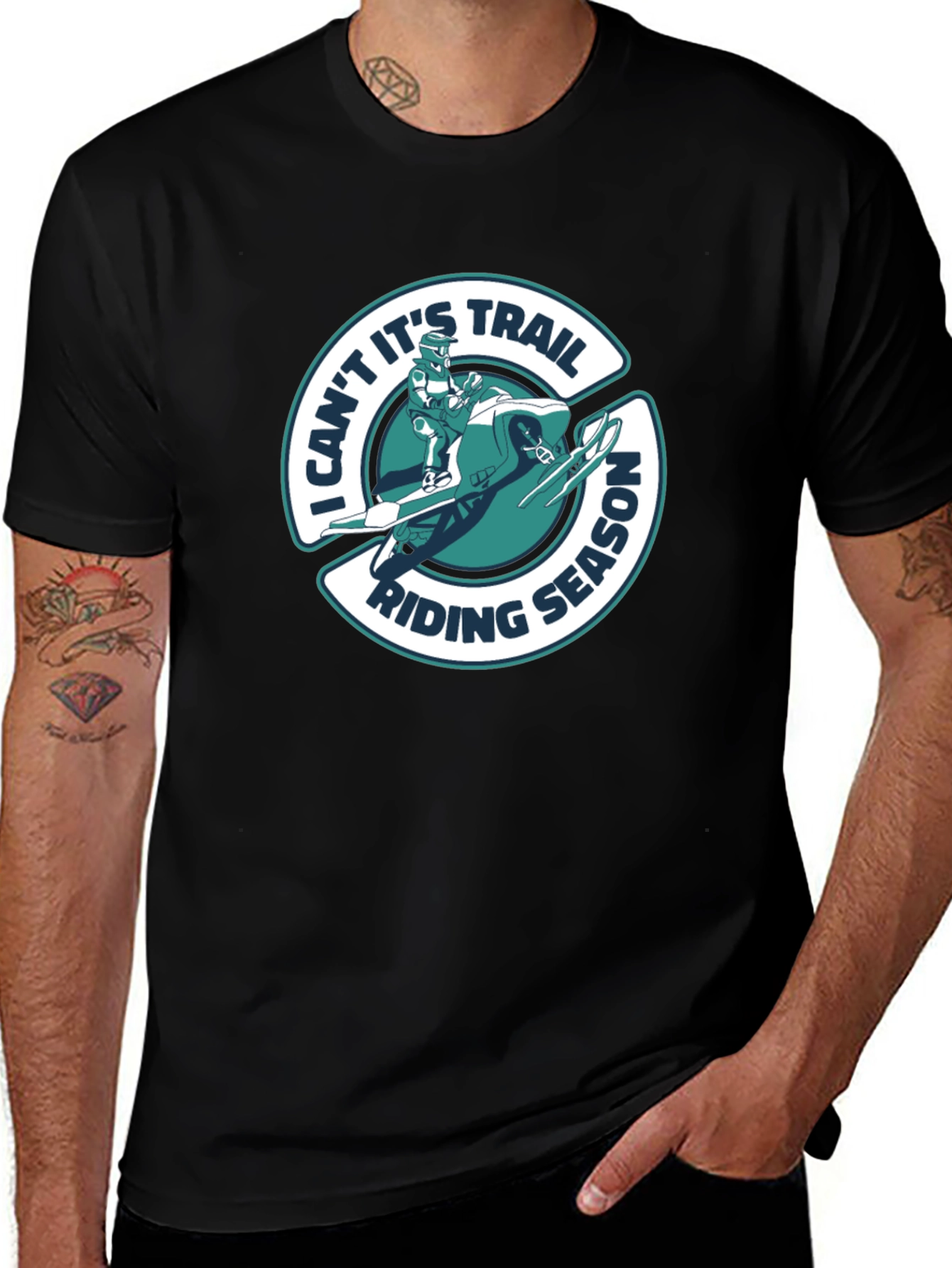 Trail Riding Season Black T-Shirt