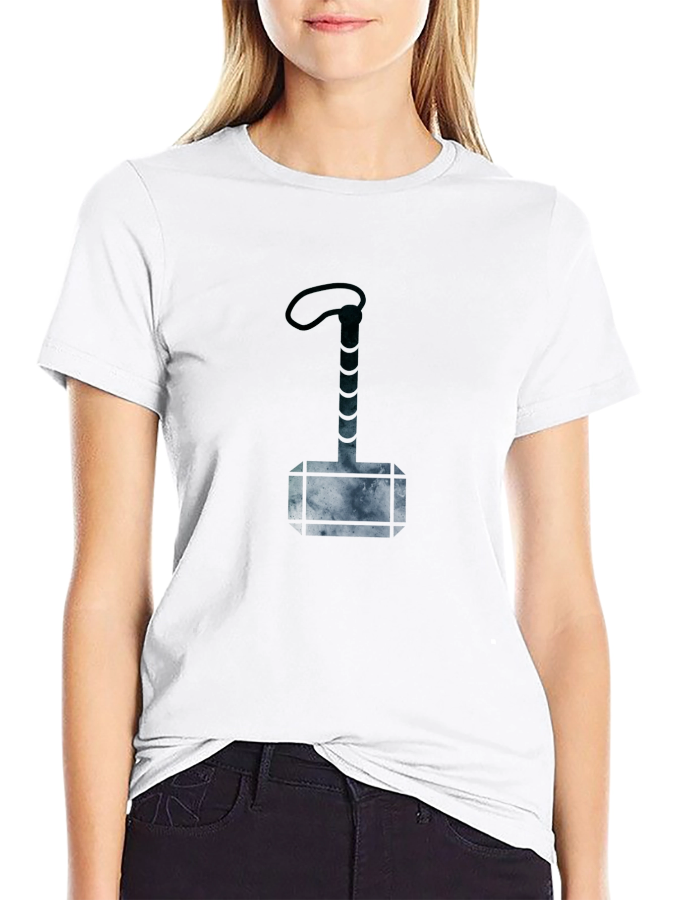 Thor Hammer T-Shirt - Black Graphic Tee