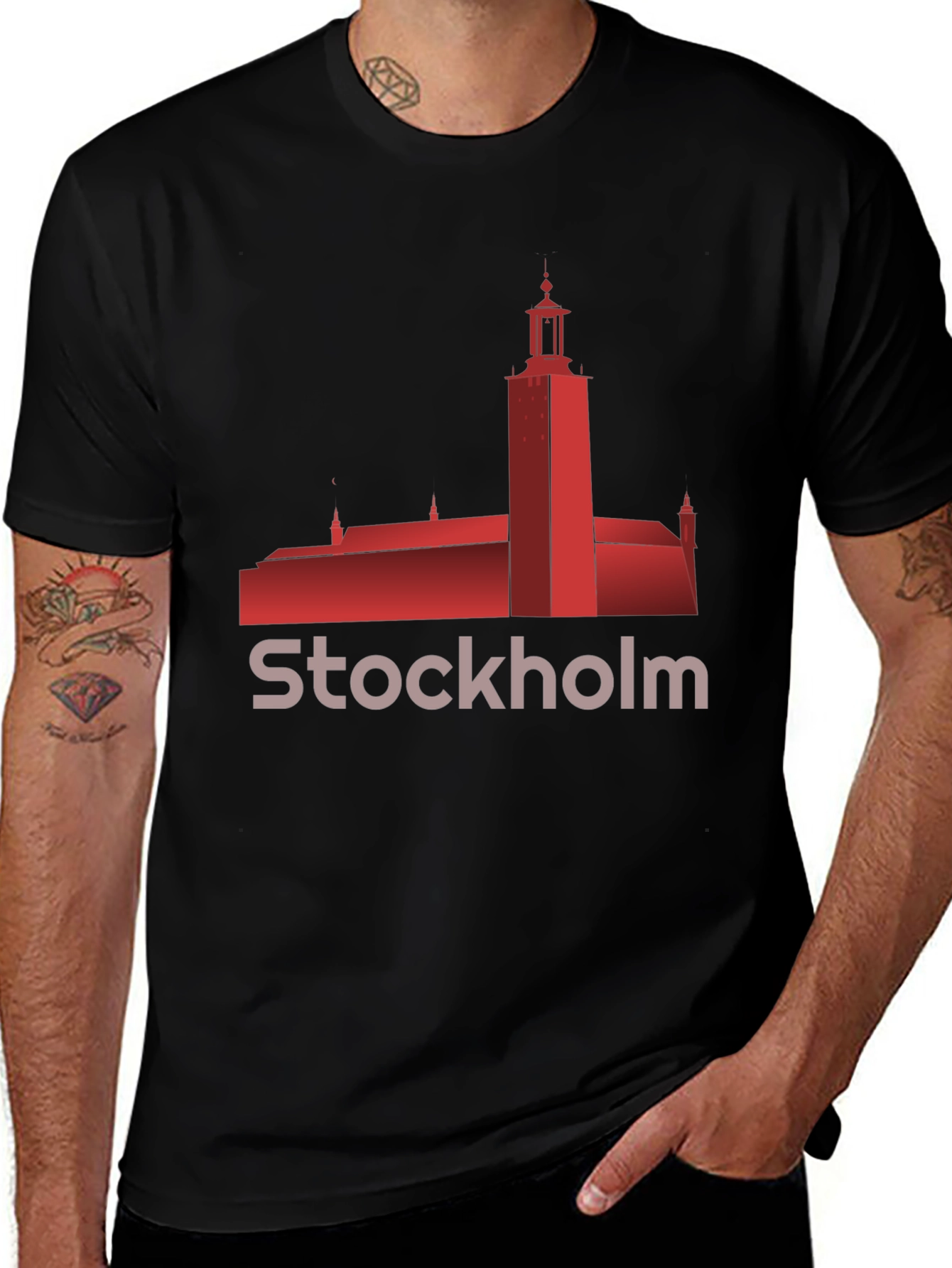 Stockholm City Hall Building Graphic T-Shirt