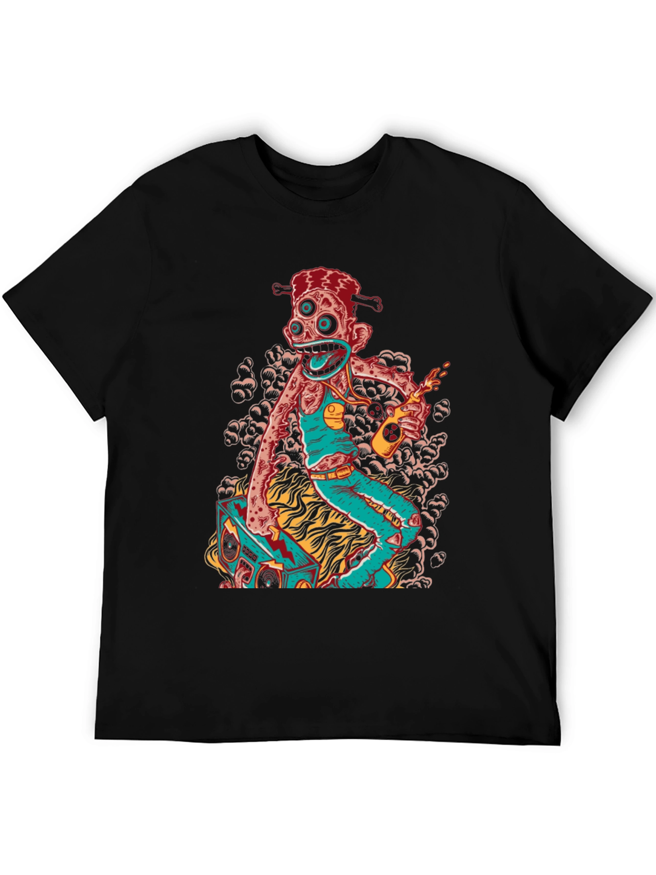 Groovy Zombie Boombox Graphic Tee