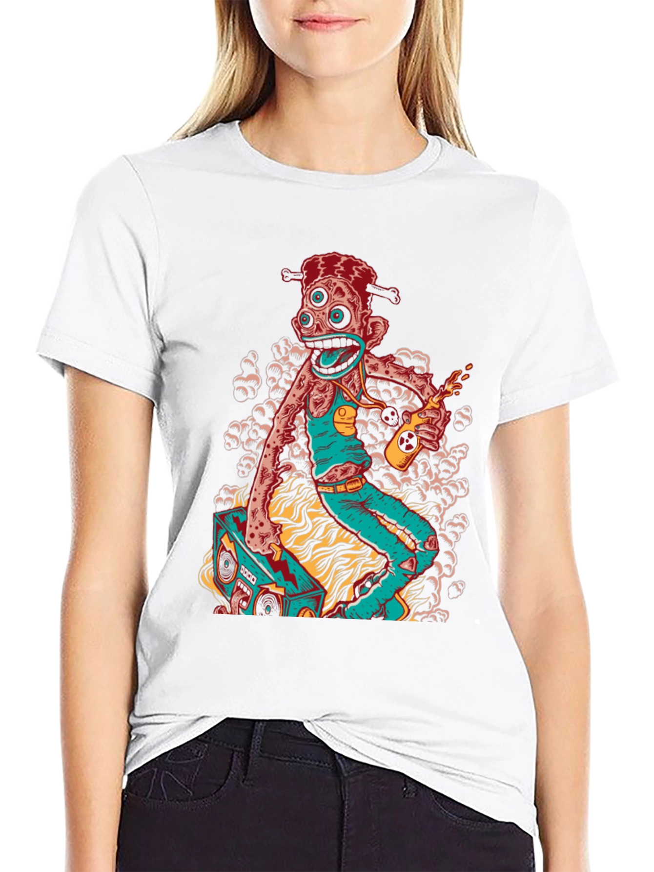 Groovy Zombie Boombox Graphic Tee