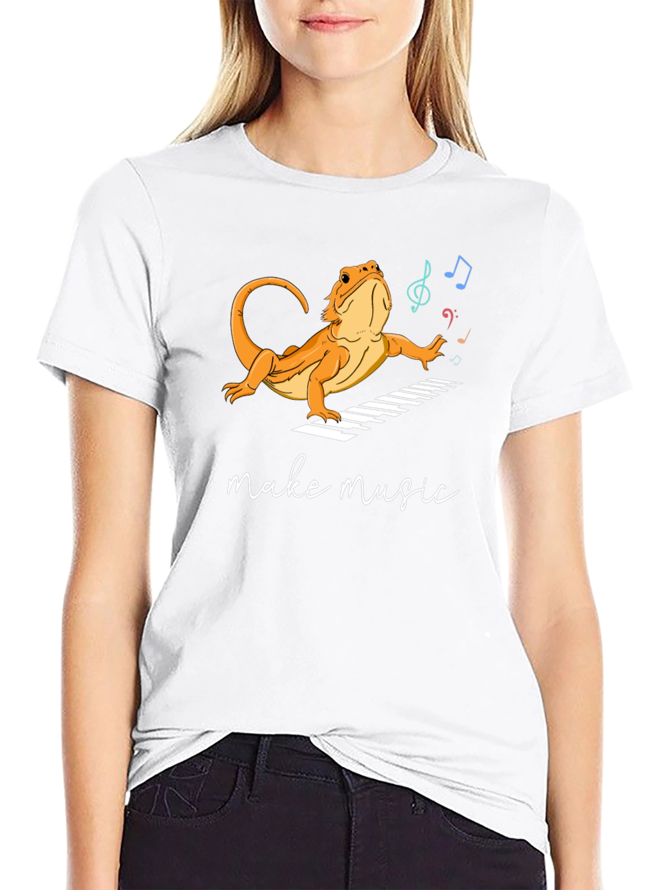 Lizard Musician T-Shirt - Make Music!