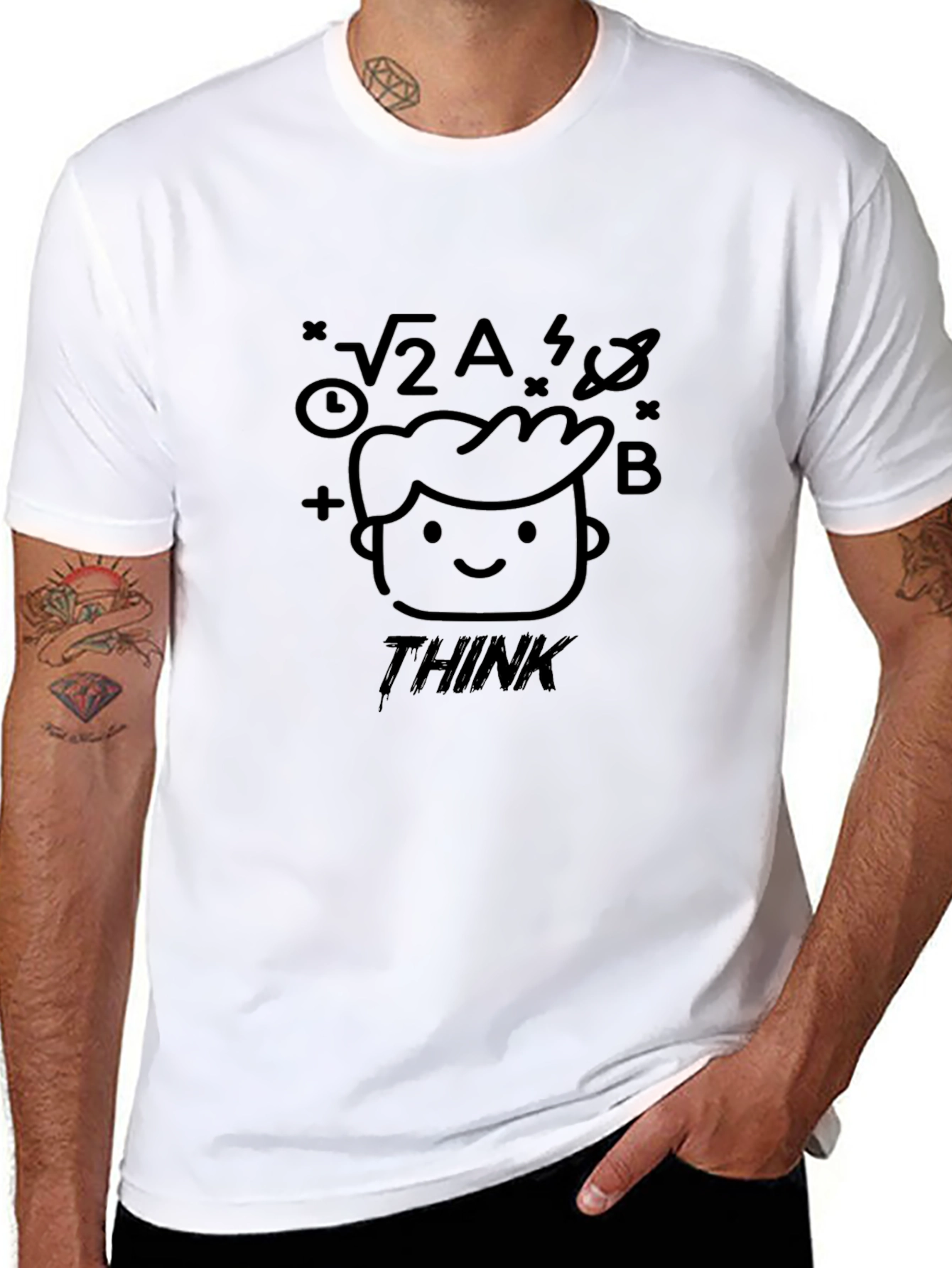 Thinker T-Shirt - Black Cotton Blend Tee