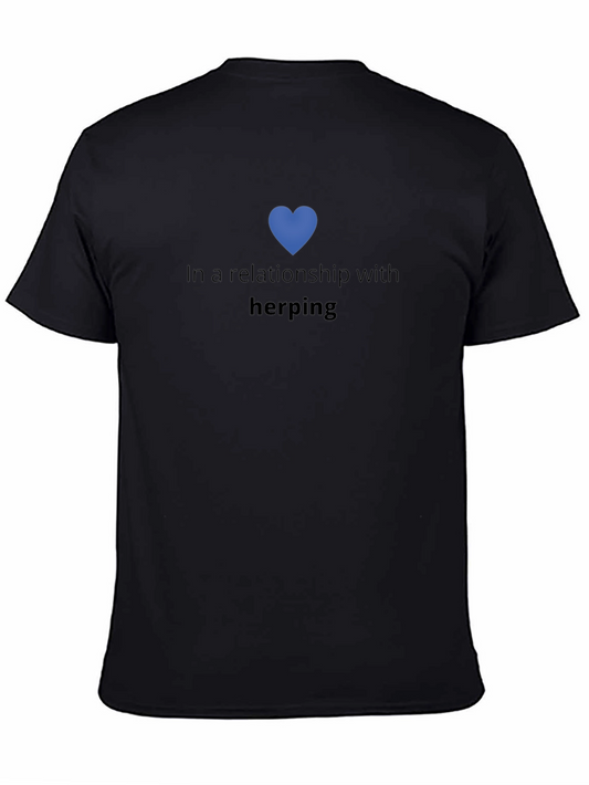 Herping Relationship T-Shirt - Black Crew Neck Tee