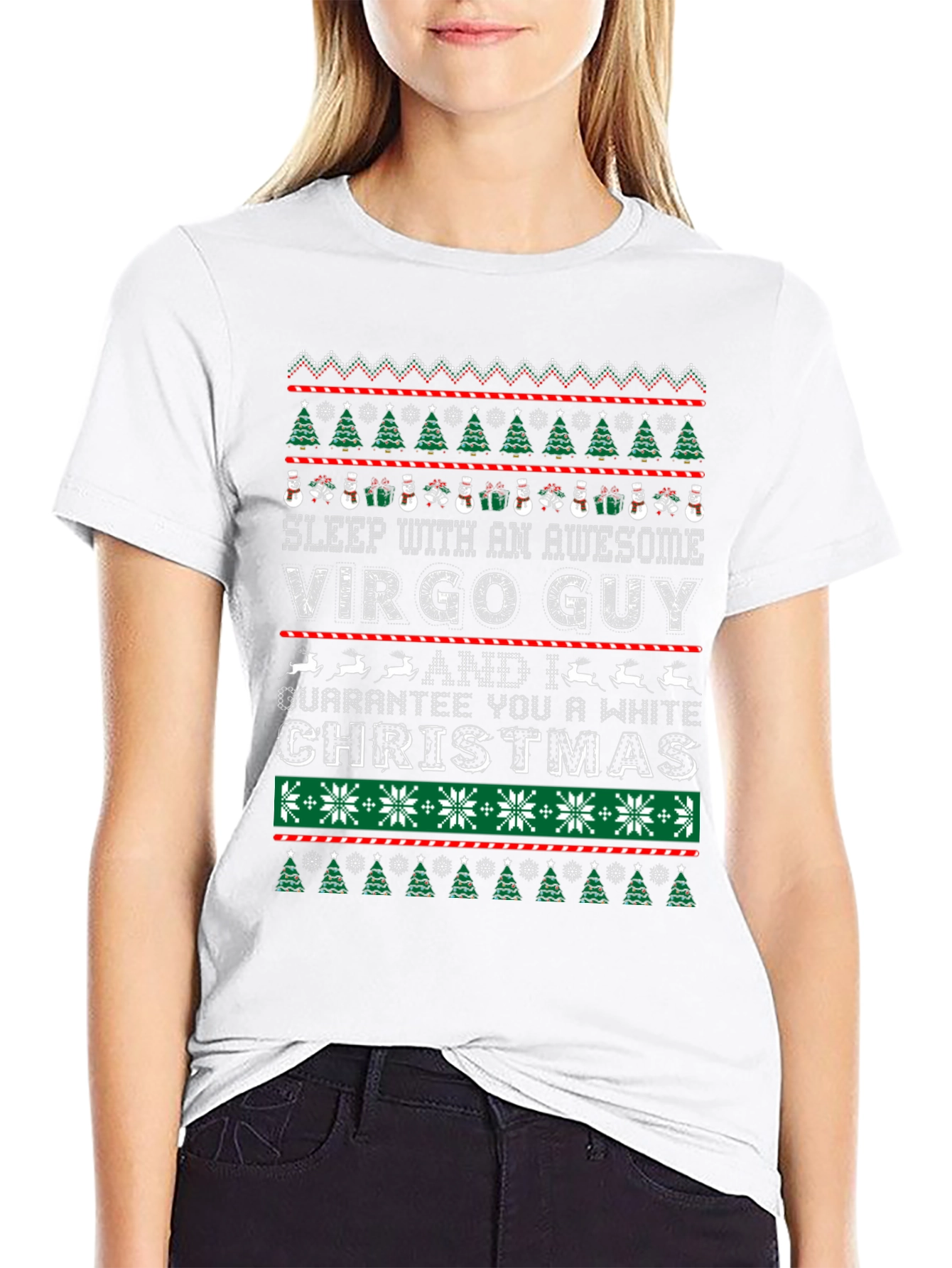Virgo Guy Ugly Christmas T-Shirt
