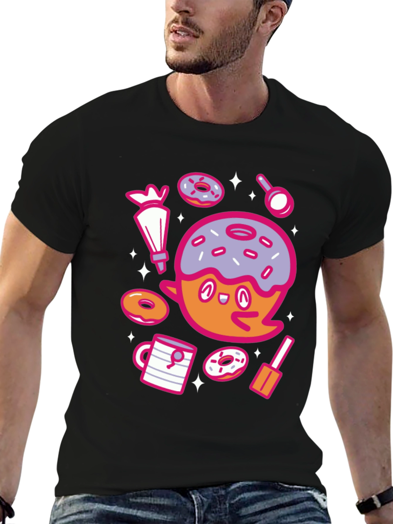 Donut Ghost Graphic Tee - Spooky Sweet T-Shirt