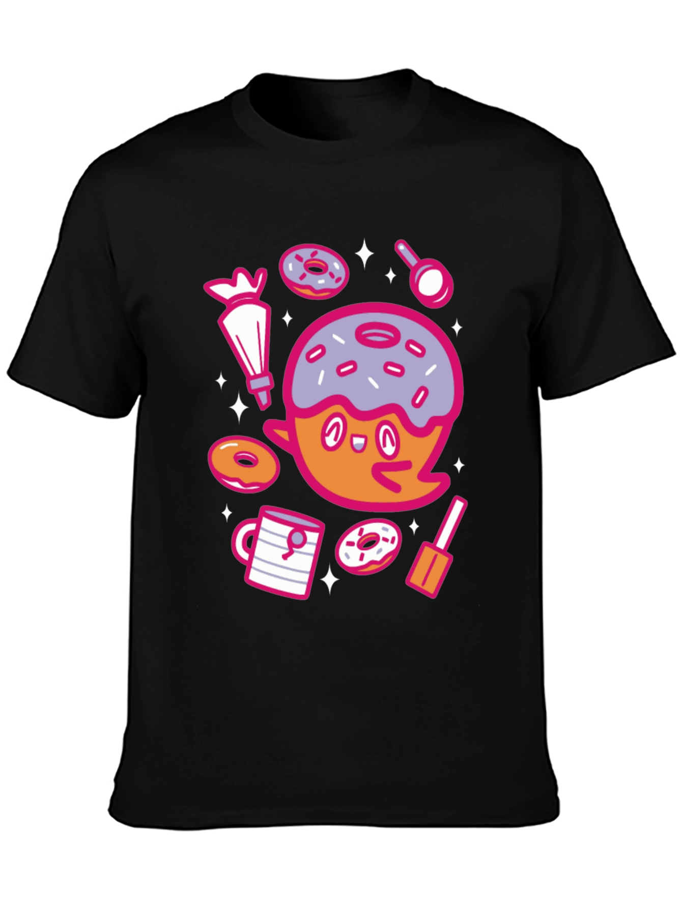 Donut Ghost Graphic Tee - Spooky Sweet T-Shirt