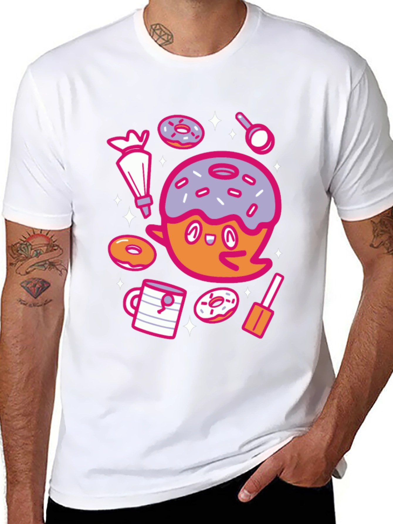 Donut Ghost Graphic Tee - Spooky Sweet T-Shirt