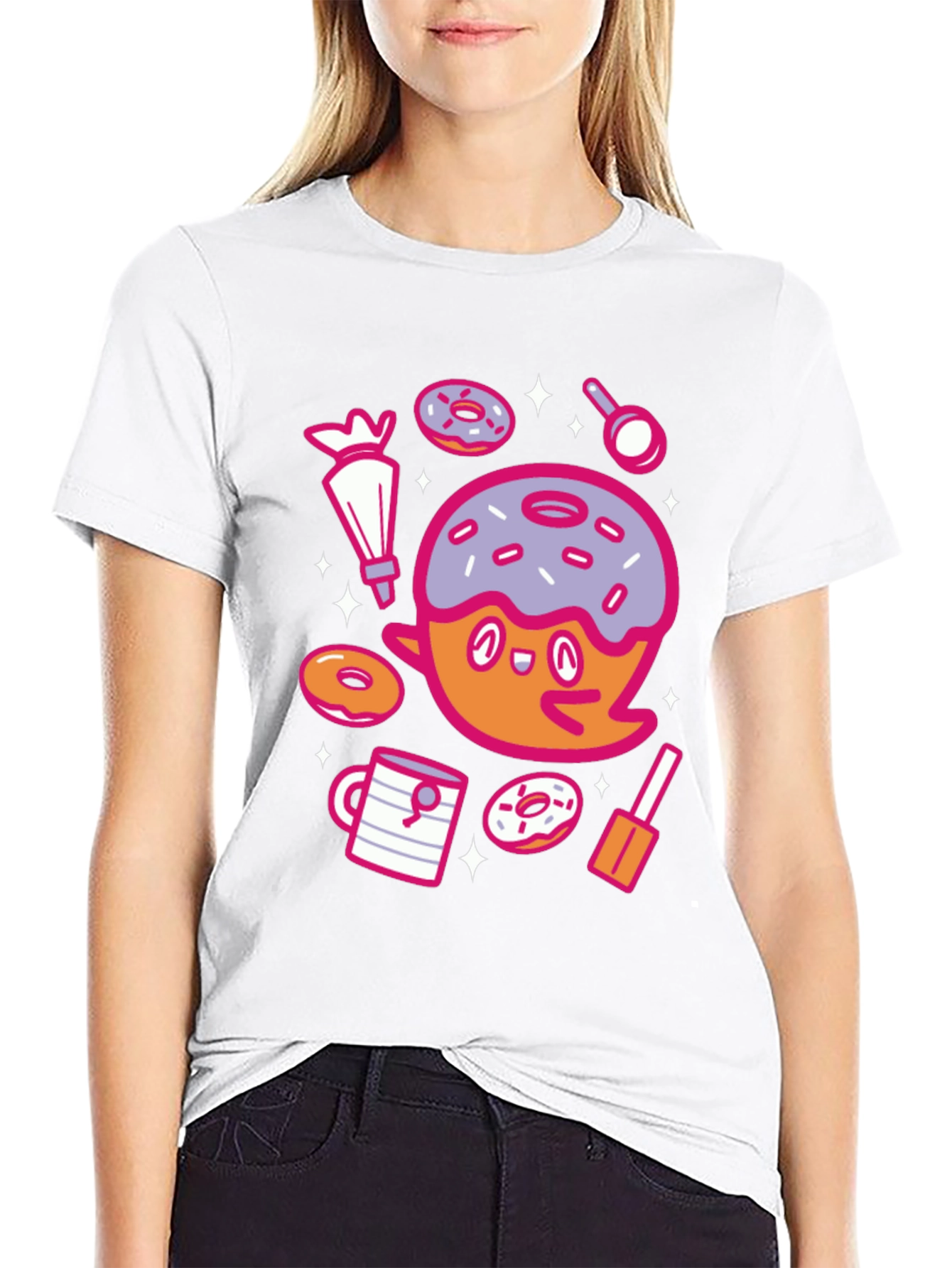 Donut Ghost Graphic Tee - Spooky Sweet T-Shirt