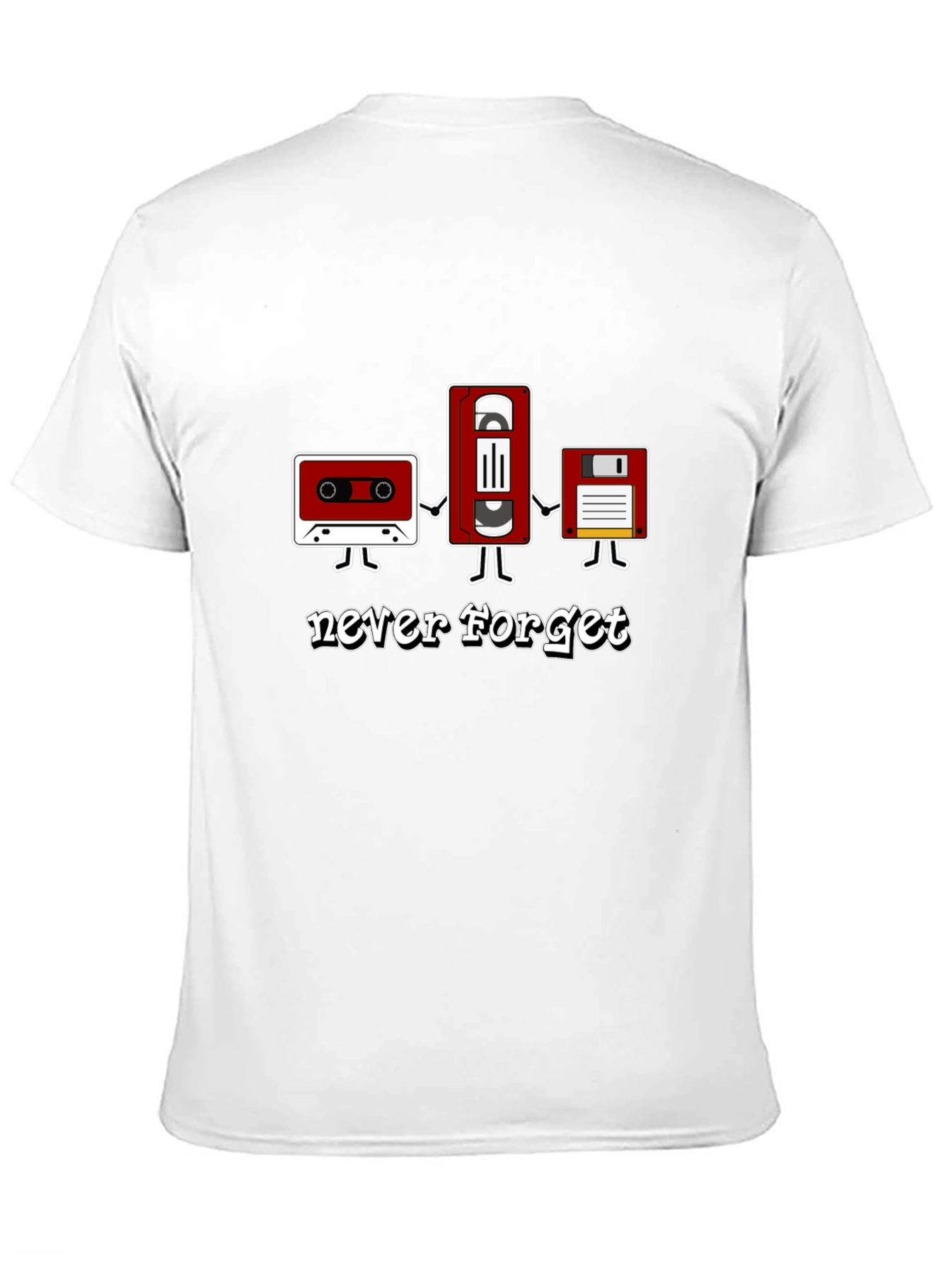 Retro Tech Never Forget Black T-Shirt