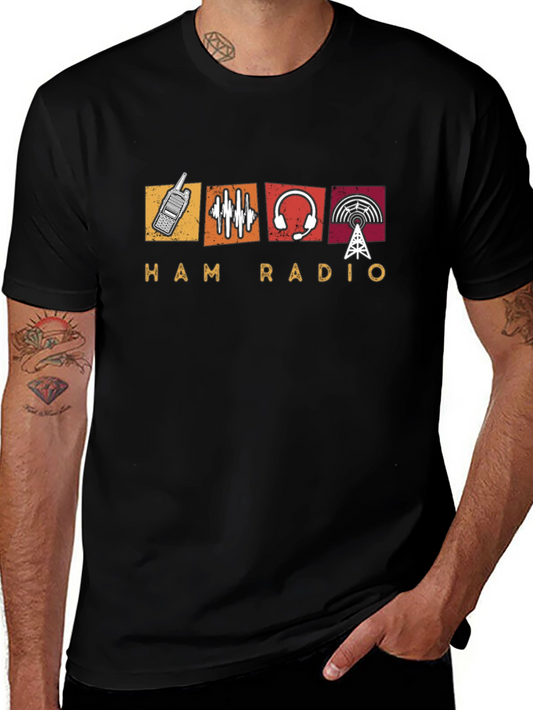 Ham Radio Design Black T-Shirt