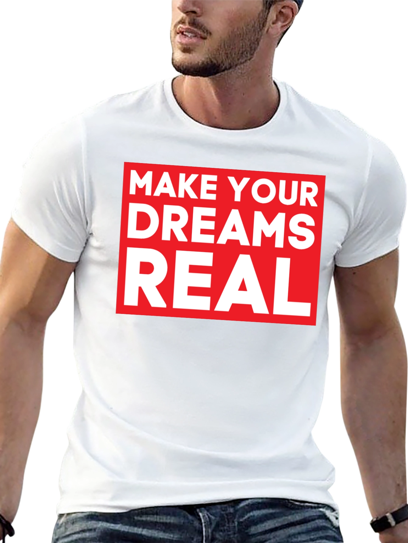 Make Your Dreams Real Black Graphic Tee