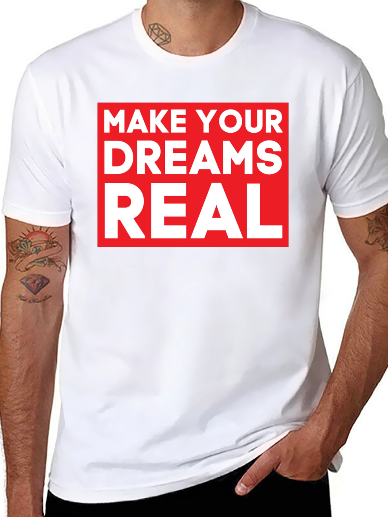 Make Your Dreams Real Black Graphic Tee