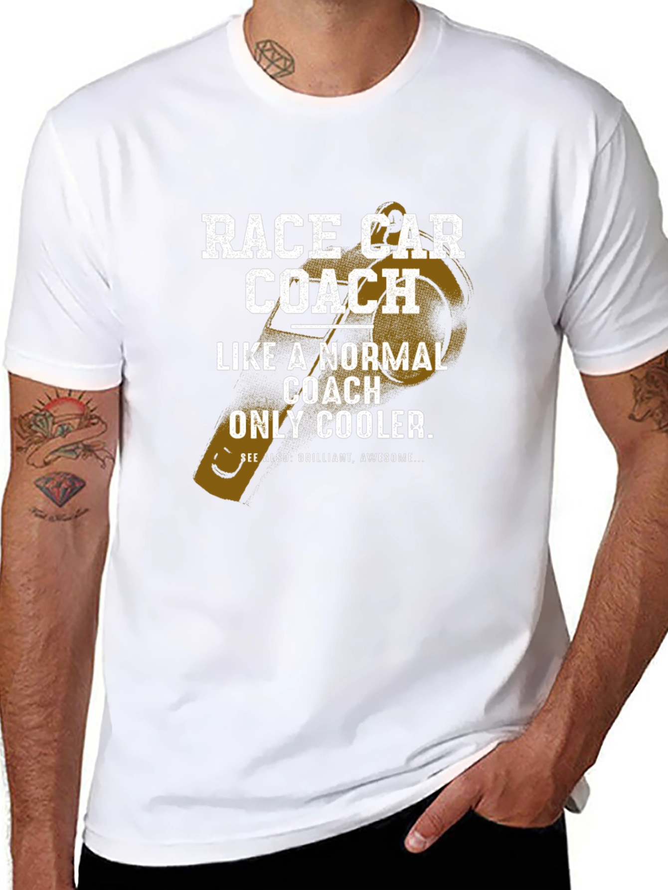 Race Car Coach T-Shirt - Cool Coach Apparel