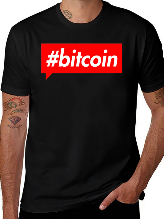 #Bitcoin Red Box Mens Black T-Shirt Crypto Currency