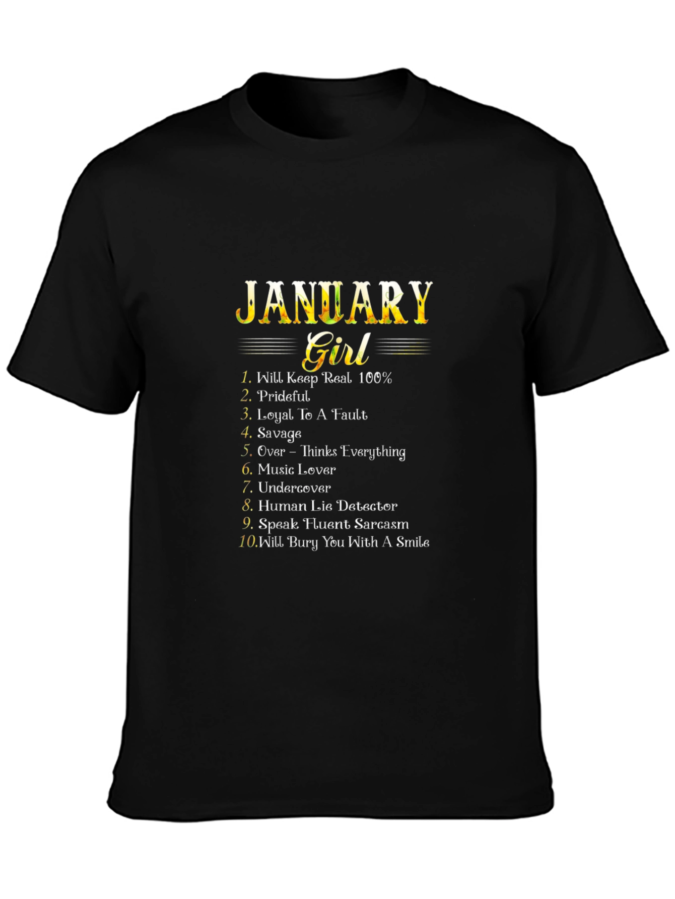 January Girl T-Shirt - Birthday Gift