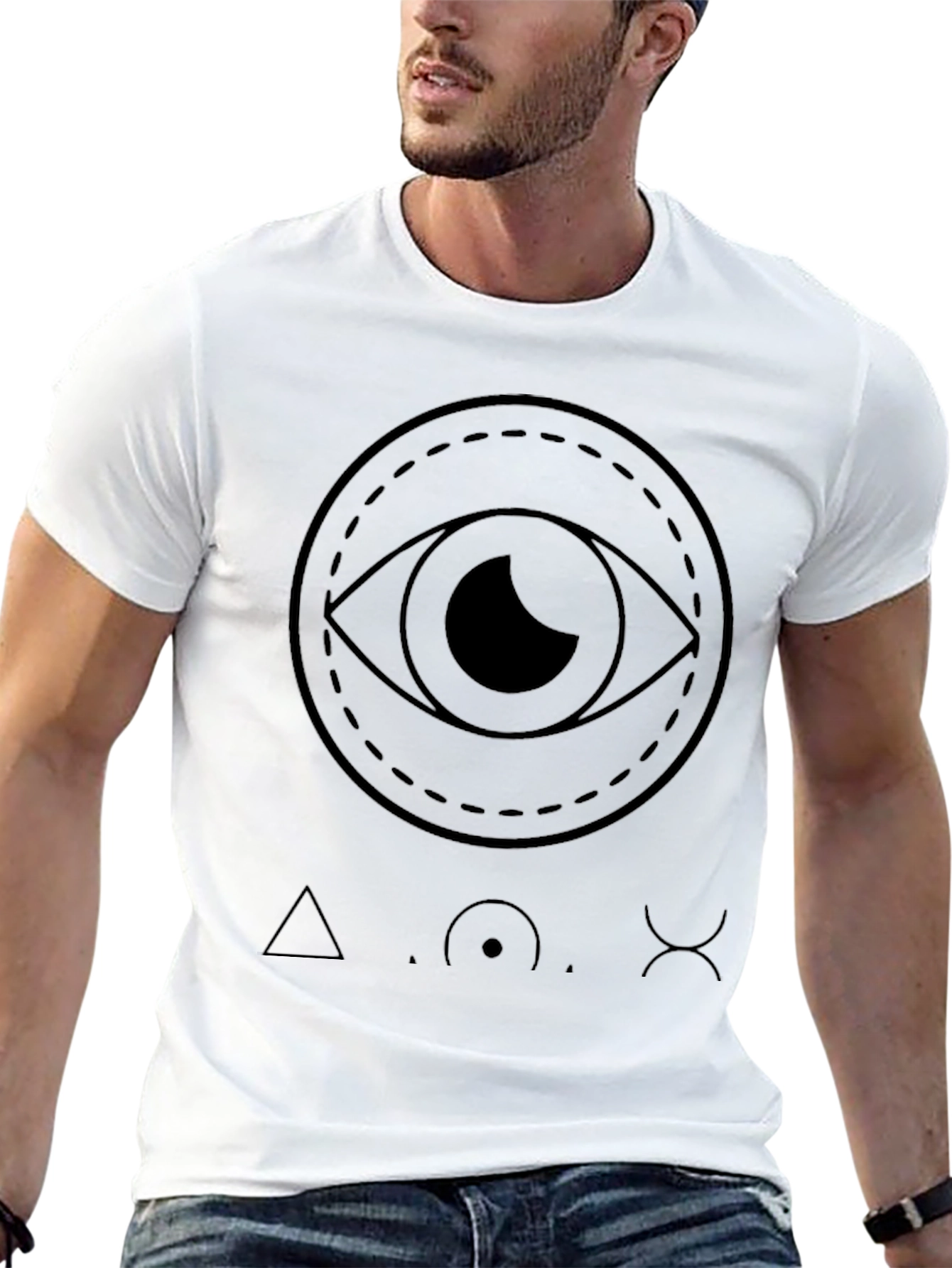Eye & Symbol Black Graphic Tee