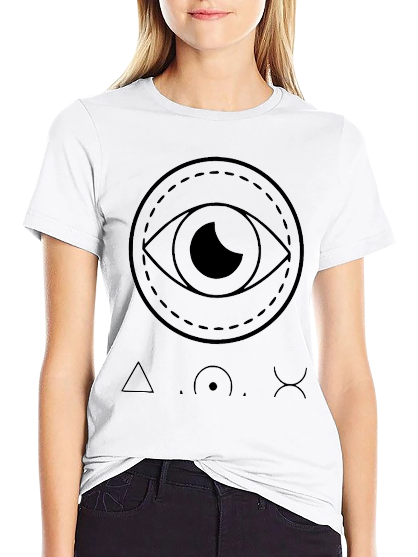 Eye & Symbol Black Graphic Tee