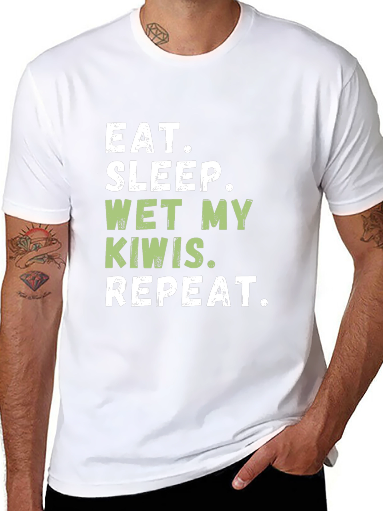 Eat Sleep Wet My Kiwis Repeat T-Shirt