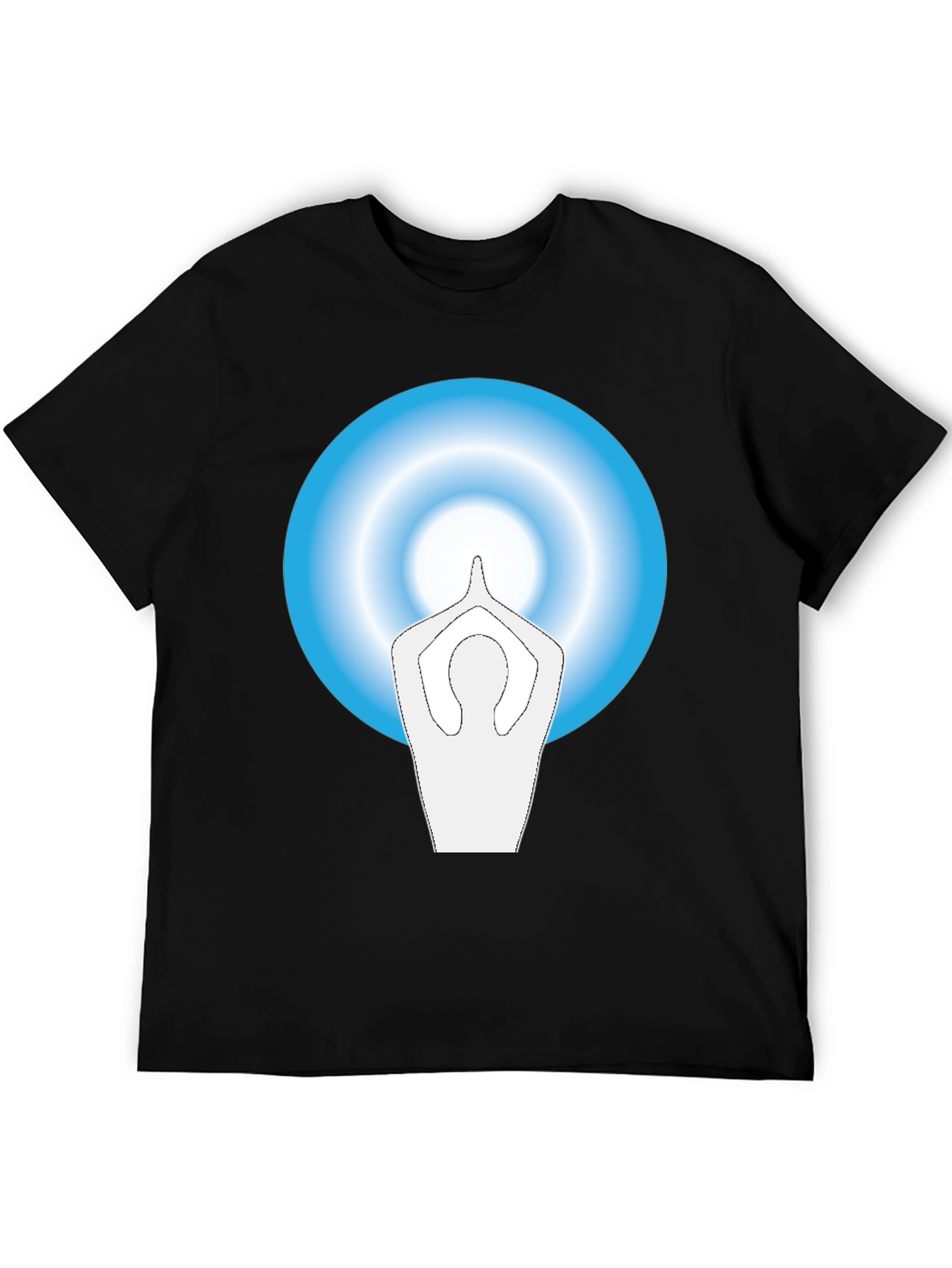 Zen Black Tee with Yoga Silhouette Graphic