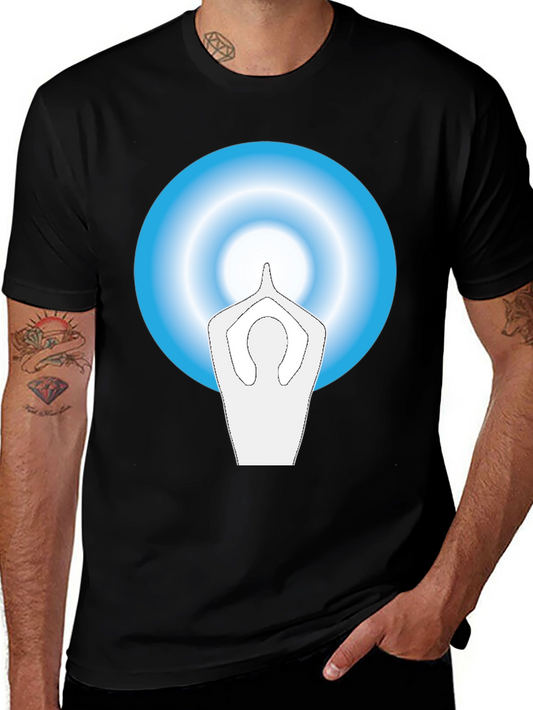 Zen Black Tee with Yoga Silhouette Graphic