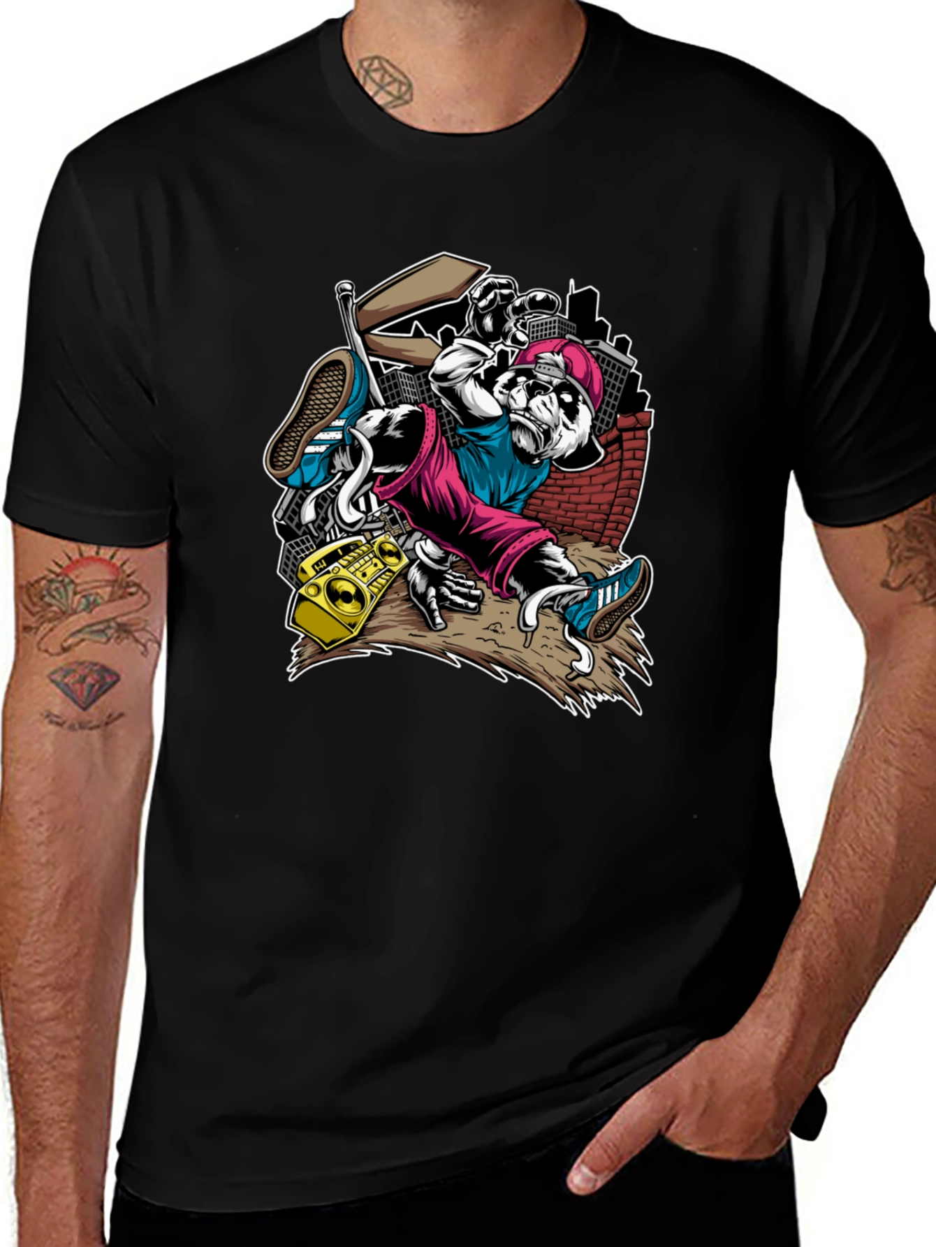 Cool Panda Hip Hop T-Shirt